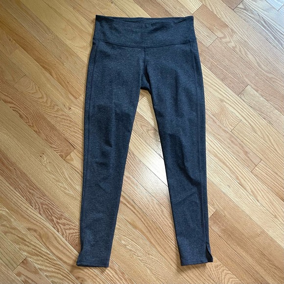 Athleta Pants - Athleta Chaturanga Gray Split Ankle Tights Leggings Pants